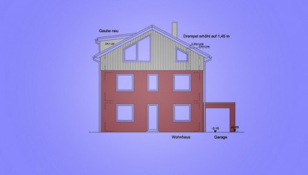 Entwurf Aufstockung Mehrfamilienwohnhaus